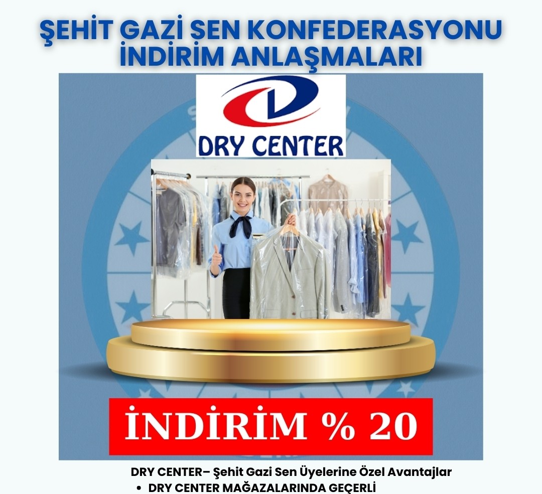 Sendika Üyelerimize Özel Dry Center Mağazalarında İndirim Anlaşması
